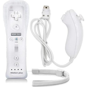 Resim Nintendo Wii Remote Nunchuck Controller Takım Set Motion Plus 