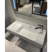 Resim Seramik Cerastyle Sharp 80 x 35 cm Etajer Uyumlu Lavabo 