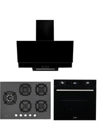 Resim Eminçelik ve AFM Tech 22 385 + FM7700 + FM3250 Ankastre Set Siyah 