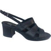 Resim Elegan Kemik Deri Kısa Topuklu Yazlık Ayakkabı 