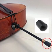 Resim 1/3pcs Çello Kuyruk Parçası Son Kapağı, Evrensel Uygun, Kaymaz Siyah Kauçuk Ped, Dayanıklı Plastik Yapı, Çello ve Kontrbas için, Şarj Edilmemiş 