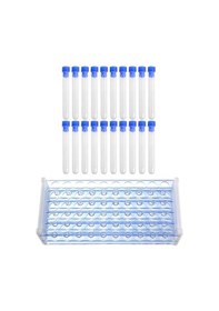 Resim Raf-1 X Test Tüpü Rafı 20 X Plastik Test Tüpü-gösterildiği Gibi 