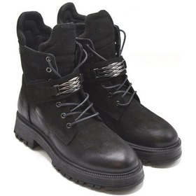 Resim Kadın Postal Deri Bot Siyah 2052609k Yetişkin 