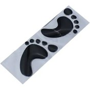 Resim Cloudstore Siyah 2 Adet Parlak Bebek Ayak İzi Sticker - Reflektif Pvc Dekor 