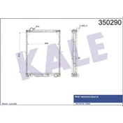 Resim KALE OTO Radyatör 350290 Radyatör Al/Brz Mercedessk Çerçeveli At 810×638×48 