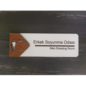 Resim Lucena Erkek Soyunma Odası Ofis Oda Kapı İsimliği Yönlendirme Tabelası Levhası Kişiselleştirilebilir 