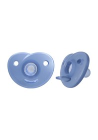 Resim Philips Avent Soothie 0-6 Ay Ortodontik Saklama Kutulu Emzik 2'li Mavi 