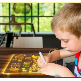 Resim Zenvia 12 Inc LED Işıklı Çizim Tahtası Ayarlanabilir Stant ve Kalemleri Ile 
