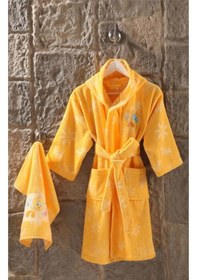 Resim Özdilek Tweety Lisanslı Çocuk Bornoz Seti 1-2 Yaş Altın 