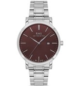 Resim Rms Zeitmeister Rms.1.ag1534.04 Kristal Camlı Çelik Kordon Çelik Kasa 5 Atm Suya Dayanıklı Metalik Renk Erkek Kol Saati Metalik 