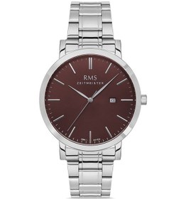 Resim Rms Zeitmeister Rms.1.ag1534.04 Kristal Camlı Çelik Kordon Çelik Kasa 5 Atm Suya Dayanıklı Metalik Renk Erkek Kol Saati Metalik 
