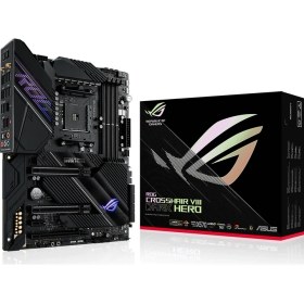 Resim Asus ROG Crosshair VIII Dark Hero Amd X570 DDR4 5100 MHz (OC) Am4 AX Wifi + Bt Atx Anakart 