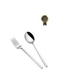 Resim Arsel Lotus Sade Klasik 60 Parça Premium Ağır 12 Kişilik 4mm Çatal Kaşık Bıçak Seti 304 Kalite Bıçaksız Gümüş 