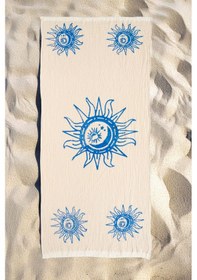 Resim Varol Organik %100 Pamuk Müslin Peştemal - Heliona Helıonamavı/standart Krem 