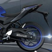 Resim Benelli Yazılı Arka Maşa Metalik Gri Sticker Etiket Modeli 