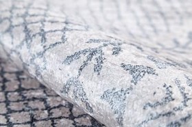 Resim Cagliari Gri Geometrik Pamuk Makine Halısı 160x230 