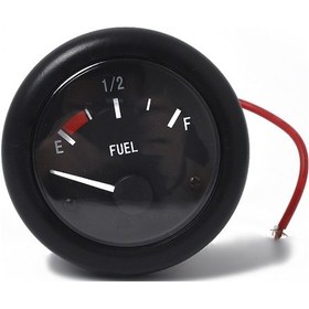 Resim 52mm 12v Deniz Yakıtı Seviye Göstergesi + 350mm Yakıt Seviye Sensörü, Led Işıklı 