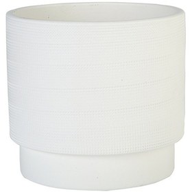 Resim Vitale Waffle AK.JH0036 Seramik Vazo 24 x 22 CM Beyaz 