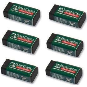 Resim Faber Castell Siyah Silgi Öğrenci Okul Silgisi 6Adet 