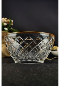 Resim Digithome Cam Gondol Şekerlik Ve Sunumluk Gold Yaldızlı Oval 14,5 Cm Sk.gnd.001 