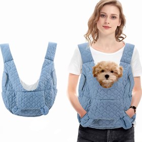 Resim Küçük & Orta Boy Köpekler, Kediler, Tavşanlar için Ayarlanabilir Ön Yönlü Evcil Hayvan Sırt Çantası - Dayanıklı Polyester Seyahat Kamp Taşıyıcı, Çıkarılabilir Güvenlik Askısı, Makinede Yıkanabilir & Kapitone Tasarım, Tokalı Kayış Sistemi ile Hiking Sırt Çantası 