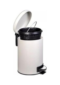 Resim Paslanmaz Elit Pedallı Çöp Kovası Beyaz 3 Lt 000300-2 Siyah 