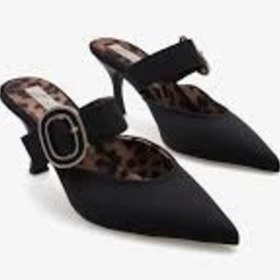 Resim Genel Markalar Yote Siyah Saten Topuklu Terlik 