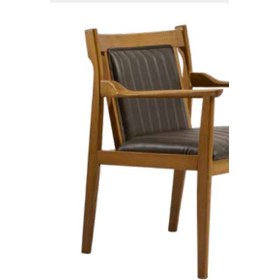 Resim Bengimobilya Sandalye Zus121 Dilim Model Tam Kolçak Ahşap Kayın Iskelet Suni D Ahşap 