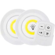 Resim Ayt Cob LED Kabin Ampul Kumandalı 2 Li Tezgah Altı Aydınlatma Pilli Dolap Içi Lamba 