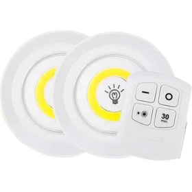 Resim Ayt Cob LED Kabin Ampul Kumandalı 2 Li Tezgah Altı Aydınlatma Pilli Dolap Içi Lamba 