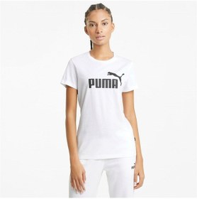 Resim Puma Essentials Logo Kadın Tişört Beyaz 