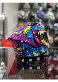 Resim Mts 801 Azure Kapalı Kask Pembe - Sarı 