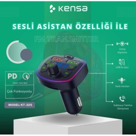 Resim Araç Bluetooth Fm Transmitter Mp3 ve Şarj 