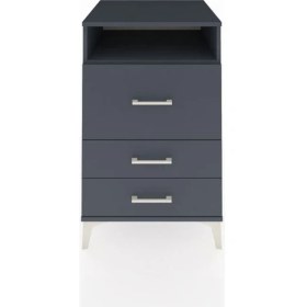 Resim Kronos Komodin Tek Raflı 3 Çekmeceli 60X59X96 Antrasit-Antrasit 