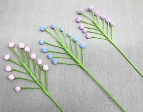 Resim El Örgüsü Dekoratif Tomurcuk Çiçeği 