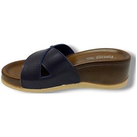 Resim Parmi 22105-25 Anatomik Dolgu Topuk Kadın Terlik Lacivert 