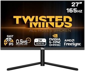 Resim TWISTED MINDS 27" TM27QHD165IPS QHD 2K 165HZ 0,5MS HDMI DP HDR400 FAST IPS RGB GAMING MONİTÖR 