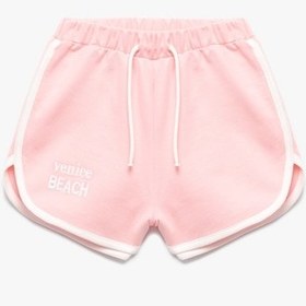 Resim Koton Pamuklu Beli Bağlamalı Baskılı Şort Pembe 5skg40024ak Gül 