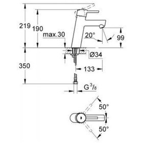 Resim Grohe Concetto Single Tek Kumandalı Lavabo Bataryası 23451001 
