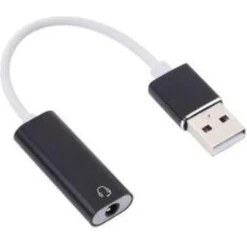 Resim Coverzone USB den Mikrofonlu Kulaklık Çevirici (USB To 3.5 mm Jack) PlayStation Uyumlu Bilgisayar Ses Kartı Kablosu 3.5 mm Jack (Dişi) Girişli Ses Adaptörü 7.1 Dönüştürücü PS3 PS4 PS5 Uyumlu 
