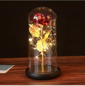 Resim Geeroyoo 24k Altın Varaklı Cam Kavanoz Gül Dekoru - Özel Gün Hediyesi, Dayanıklı Ve Şık Ev Aksesuarı 