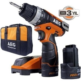 Resim Aeg BS 12 C2 Li 12V 2.0 Ah Çift Akülü Matkap Vidalama 