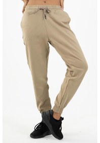 Resim Maraton Sportswear Comfort Kadın Dönüşlü Paça Basic Açık Vizon Eşofman Altı 22163-açık Vizon Açık Vizon 