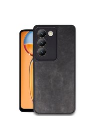 Resim artlab Art Vivo V30 Lite 4G Kılıf Aras Deri Kapak - Siyah Lab 