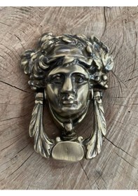 Resim Figürlü Antik Sari Döküm Pirinç Kapi Tak Tak Kapi Tokmagi 550942890 