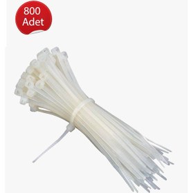 Resim Plastik Kelepçe Cırt Kablo Bağı 2.5x200mm Beyaz 800 Adet 