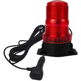 Resim 7 Fonksiyonlu Tepe Lambası Çakarlı Mıknatıslı Dikey Model 12-30v Kırmızı / Laık537-2 Renkli 