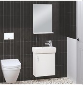 Resim Denko Minica 50 Cm Mdf Beyaz Banyo Dolabı Takımı 