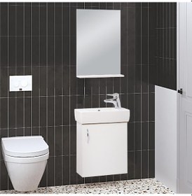 Resim Denko Minica 50 Cm Mdf Beyaz Banyo Dolabı Takımı 