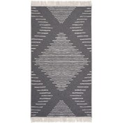 Resim MarkaEv Cotton Çift Taraflı Yıkanabilir Pamuk Kilim - 80x150 cm 